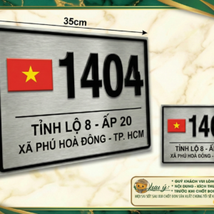 Biển Số Nhà Mica, Đồng, Inox Đa Dạng Kích Thước